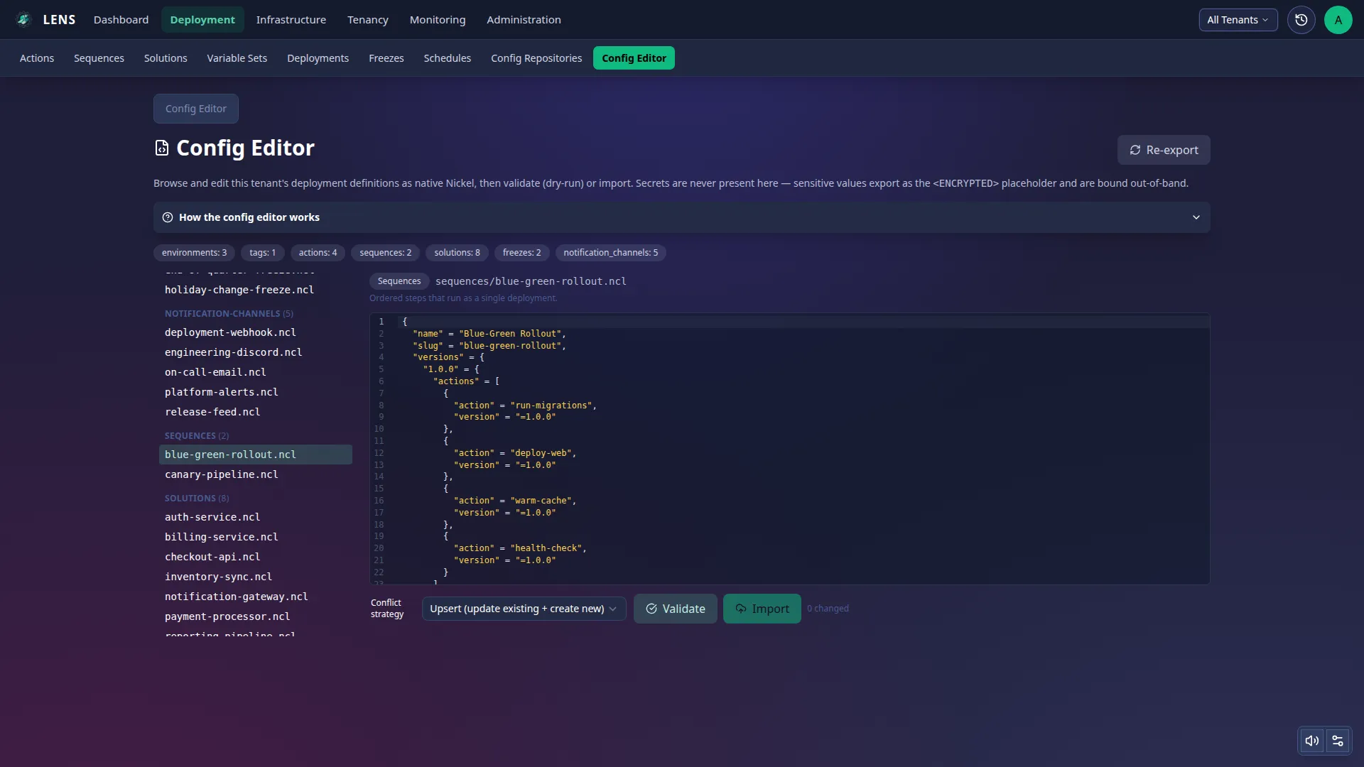 Your deployments, version-controlled in Git — Mantis screenshot